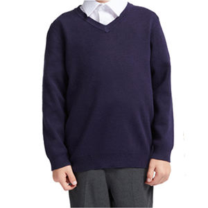 Custom International Primary  High  Long Sleeve V-neck Knitted Sweater