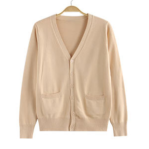 Women's Versatile Casual  Sweater Jacket for Autumn Winter Japanese College Style with Front Logo for