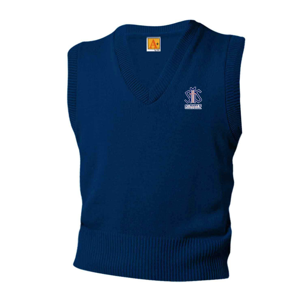 Jersey V Neck Pull Over Sweater Vest