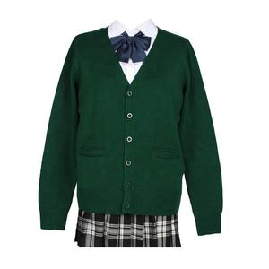 LF 2022 Best Seller Long Sleeve Bottom Down Closure Soft Breathable Cotton Knitted    Sweater for Students