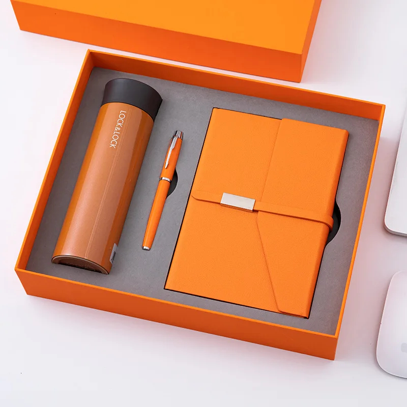 Custom Notebook Set with Pen and Thermos Cup Flask Umbrella USB Power Bank 3