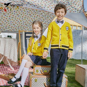 Custom Made Factory Children's Superior Workmanship Yellow Sweater   High