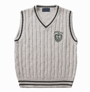 Vest Knitted Sleeveless  Student  Custom High Quality New Children  Sweater for