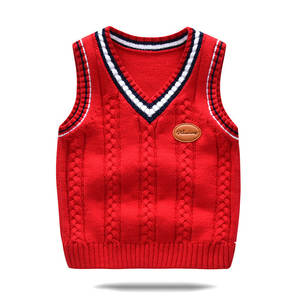 Wholesale College Style   Teen Boys Girls Fashionable Sleeveless Vest Pullover Sweater Breathable Regular Winter