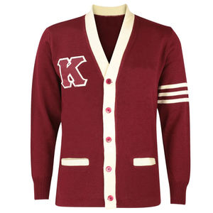 High Quality Button Close Sororities and  Wear  Long Sleeve Knitted Custom Cotton Sweater Comfortable