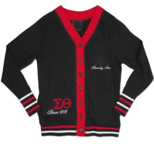 Knitted Acrylic V Neck High Quality Custom Sororities and Fraternities Sweater  for  and College  Sweater