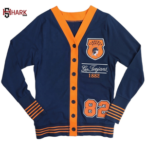 New Arrival Unisex Custom   v Neck  OEM Casual Long Sleeve Collage  OEM University Sweaters