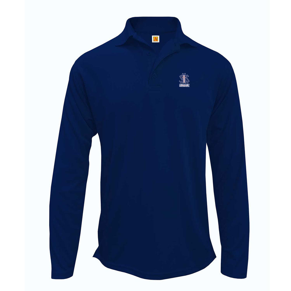Performance Dry Fit Polo Long Sleeve Shirt (Unisex)