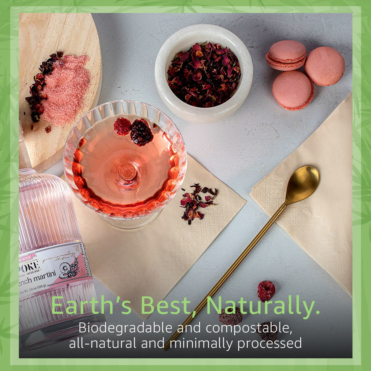 Ibambo Bamboo White Everyday Lunch & Dinner Party Napkins, 2 Ply, Paper Napkins - 250 Pack