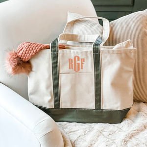 OEM Canvas  with Letter Contract Color Splicing Strap Bottom Large Size Portable Durable Customizable Canvas  for Shopping