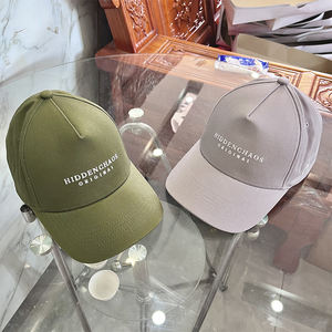 Wholesale Custom Embroidered Logo  Unisex Trendy Colors 5 Panel Washed Cotton Baseball Caps