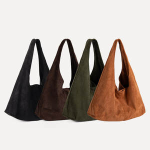 Custom New Design Woman Trendy Handbags Suede  Good Quality Bolsas Womens Shoulder Tote Hand
