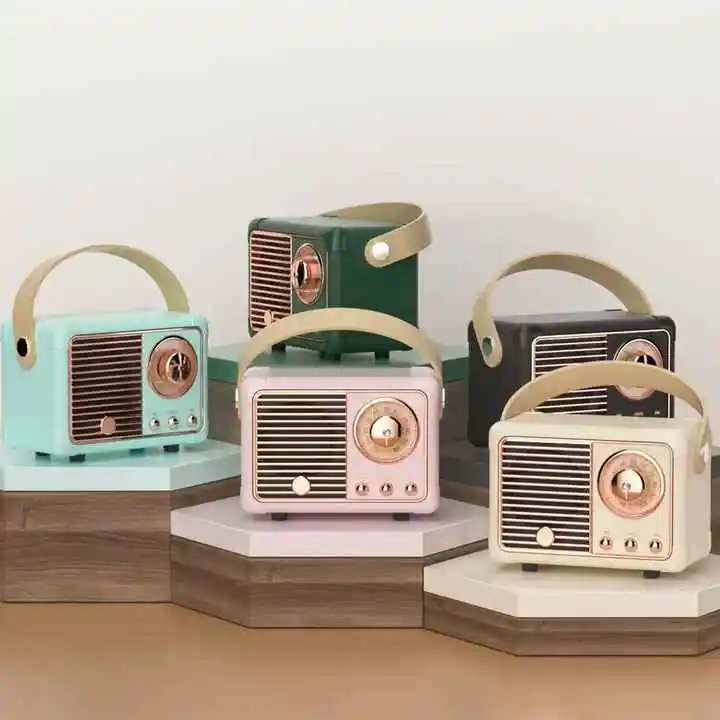 Retro Mini Bluetooth Speaker for Home & Outdoor Use 8