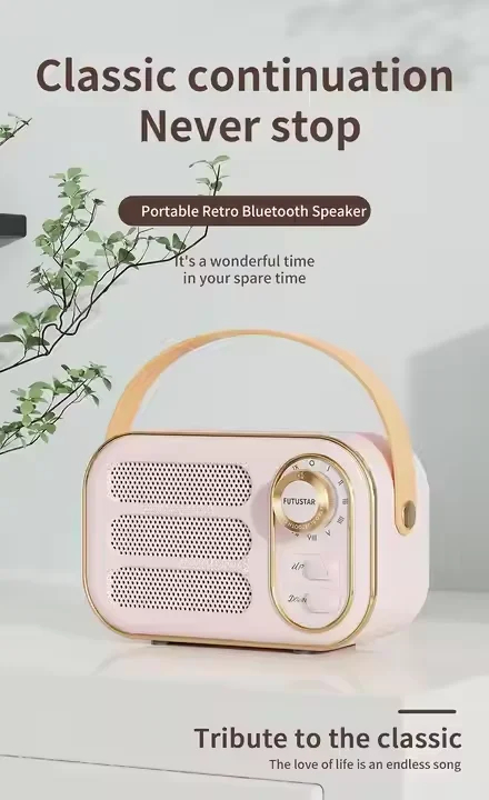 Retro Wireless Bluetooth Speaker IP67 Waterproof with USB & TF Card 10