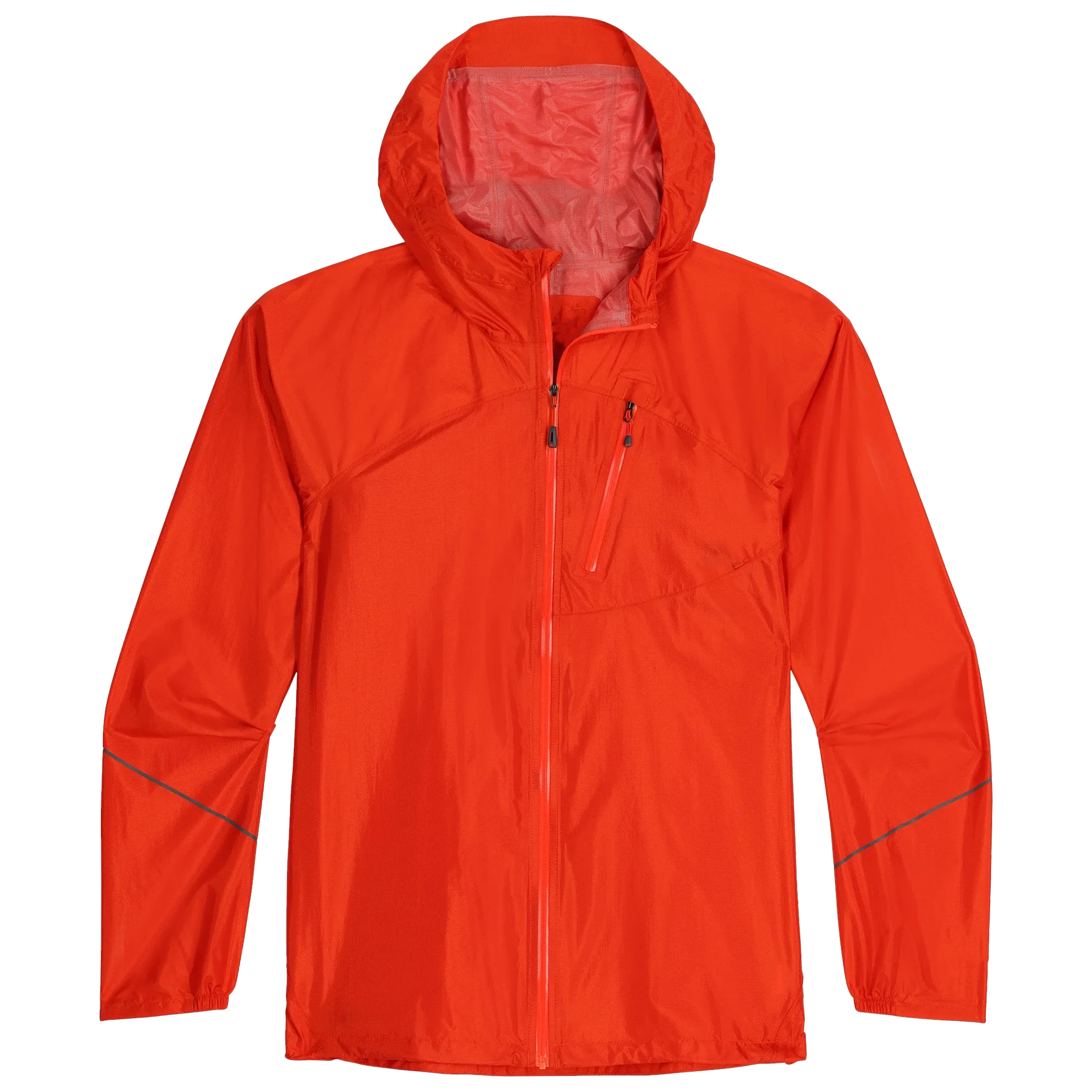 Eco-Friendly rPET Red Waterproof Windbreaker Jacket 5