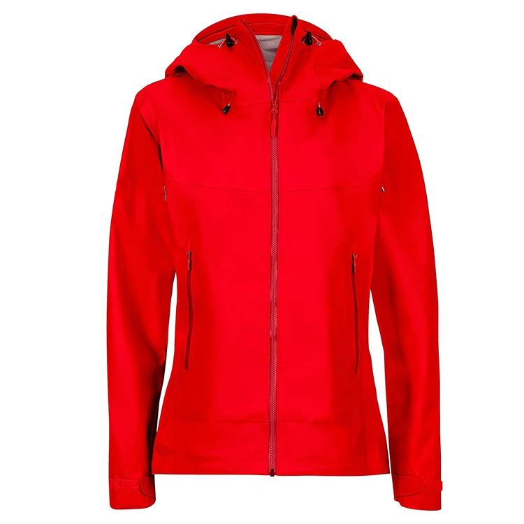 Eco-Friendly rPET Windproof Waterproof Rain Jacket with Hidden Hood