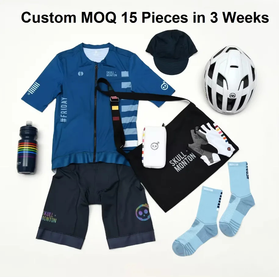 Eco-Friendly rPET Quick-Dry Cycling Jersey & Bib Shorts Set 4