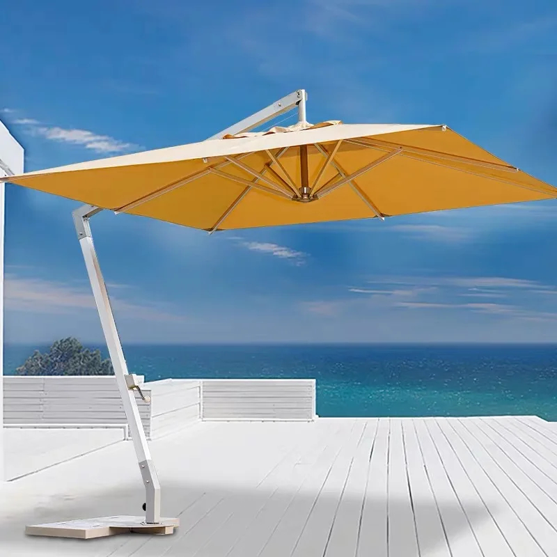 Eco-Friendly rPET Heavy Duty Cantilever Patio Umbrella for Outdoor Glamping 7