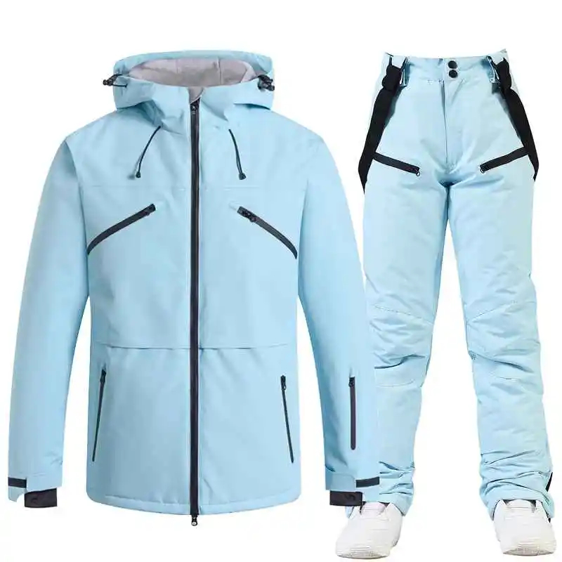 Eco-Friendly rPET Unisex Waterproof Ski Suit Set - Jacket & Pants for Snowboarding and Skiing 4