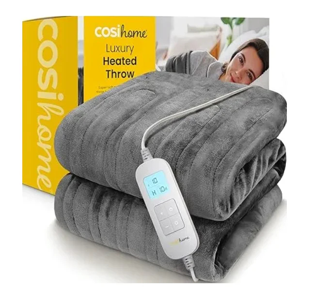 Eco-Friendly Sherpa Fleece Electric Blanket with Adjustable Heat Settings 2