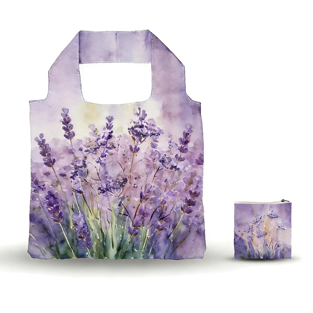 Eco-Friendly rPET Large Reusable Foldable Tote Bag - Lightweight, Waterproof, Portable 5