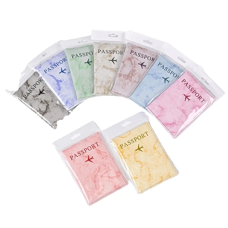 Eco-Friendly Marble Vegan Leather Passport Cover Wallet - Multiple Colors 10