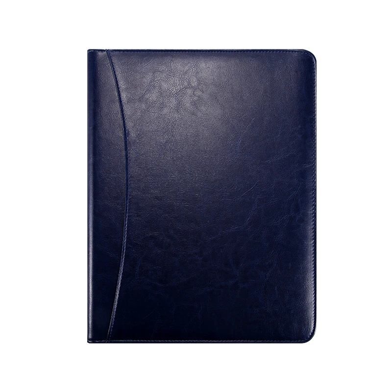 A4 Eco-Friendly Vegan Leather Zip Portfolio with Notepad 7