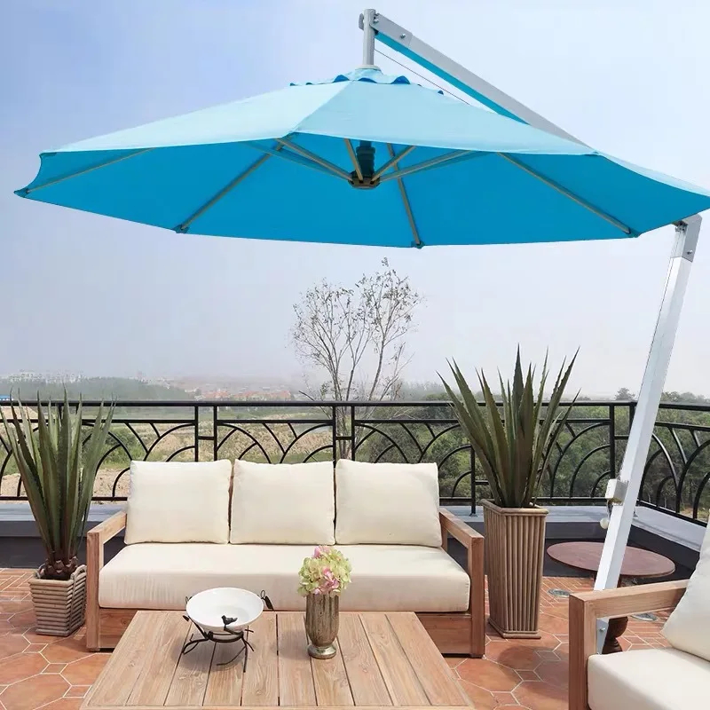 Eco-Friendly rPET Heavy Duty Cantilever Patio Umbrella for Outdoor Glamping 8