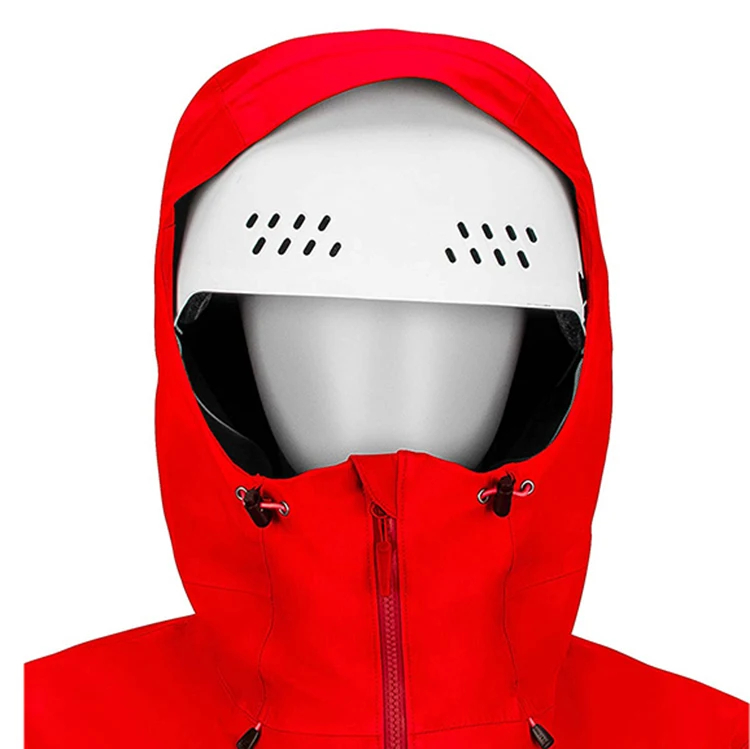 Eco-Friendly rPET Windproof Waterproof Rain Jacket with Hidden Hood 5