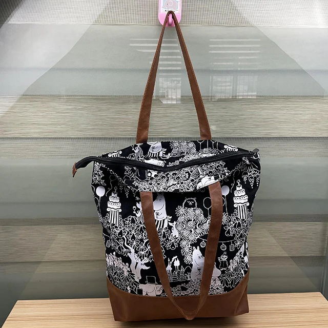 Eco-friendly White Organic Cotton Tote Bag with Black Print 3