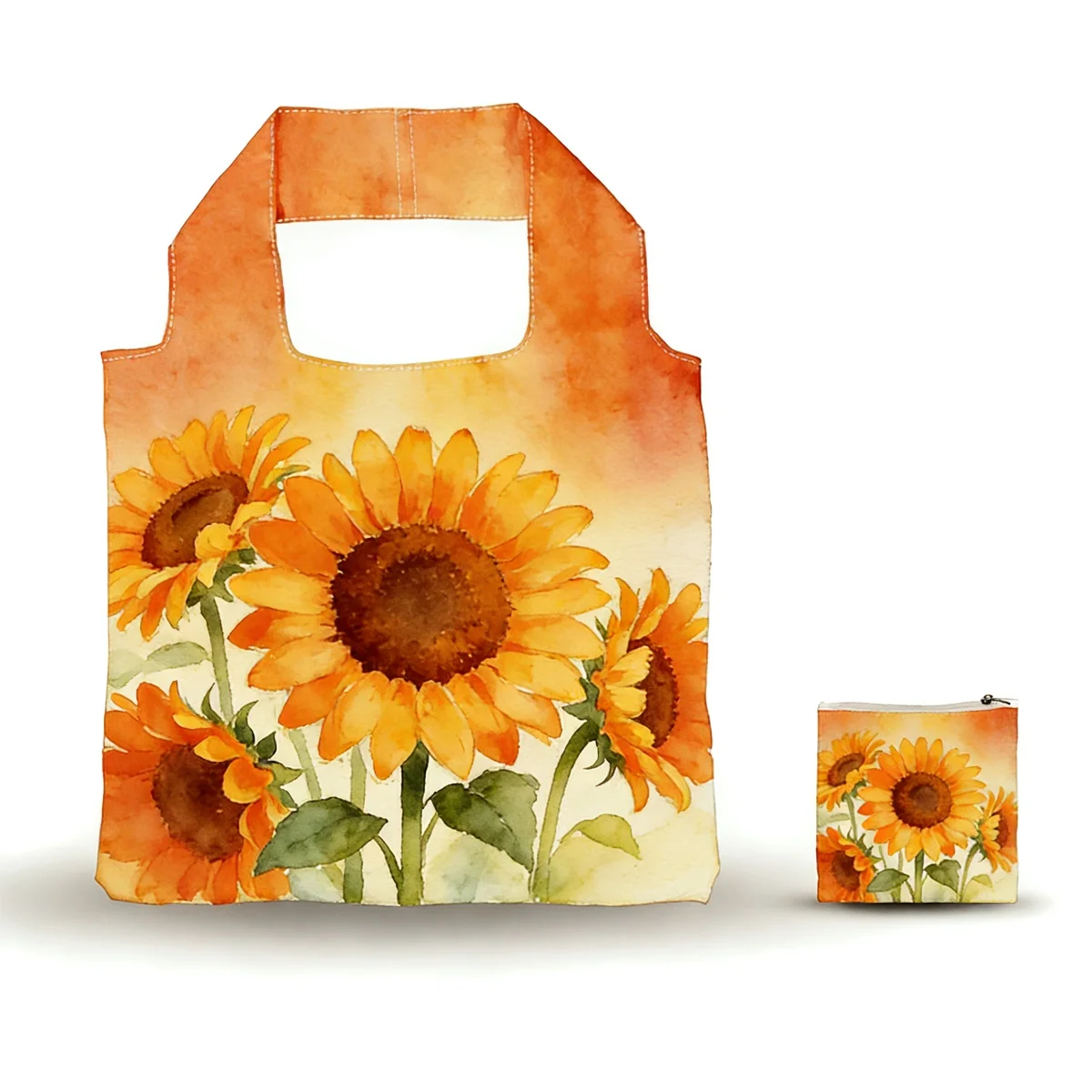 Eco-Friendly rPET Large Reusable Foldable Tote Bag - Lightweight, Waterproof, Portable 3