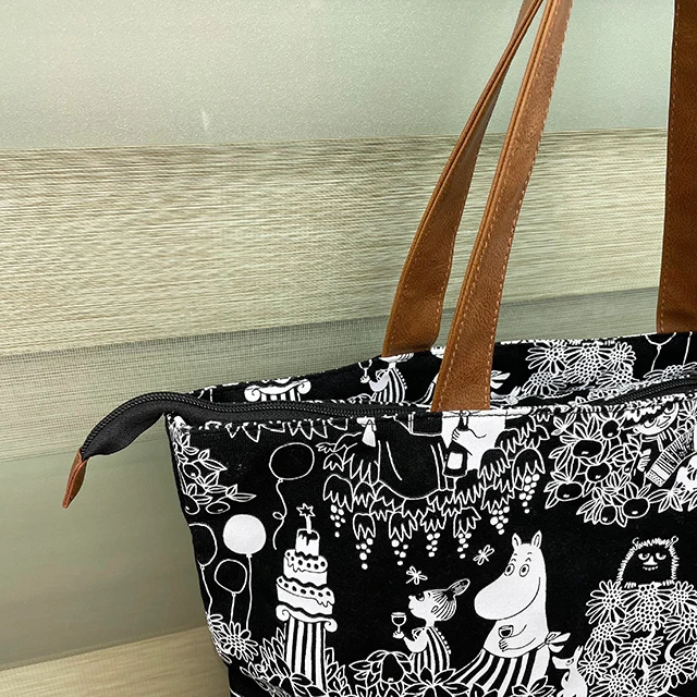 Eco-friendly White Organic Cotton Tote Bag with Black Print 4
