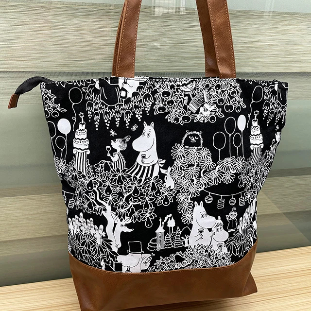 Eco-friendly White Organic Cotton Tote Bag with Black Print 5