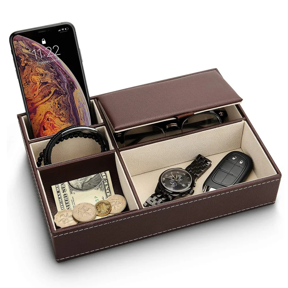 Custom Corporate Valet Tray Full Leather Arizona Essential