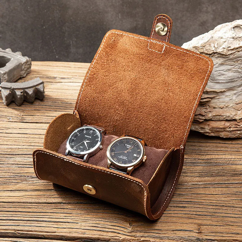 Custom Executive Vegan Leather Watch Roll Valor