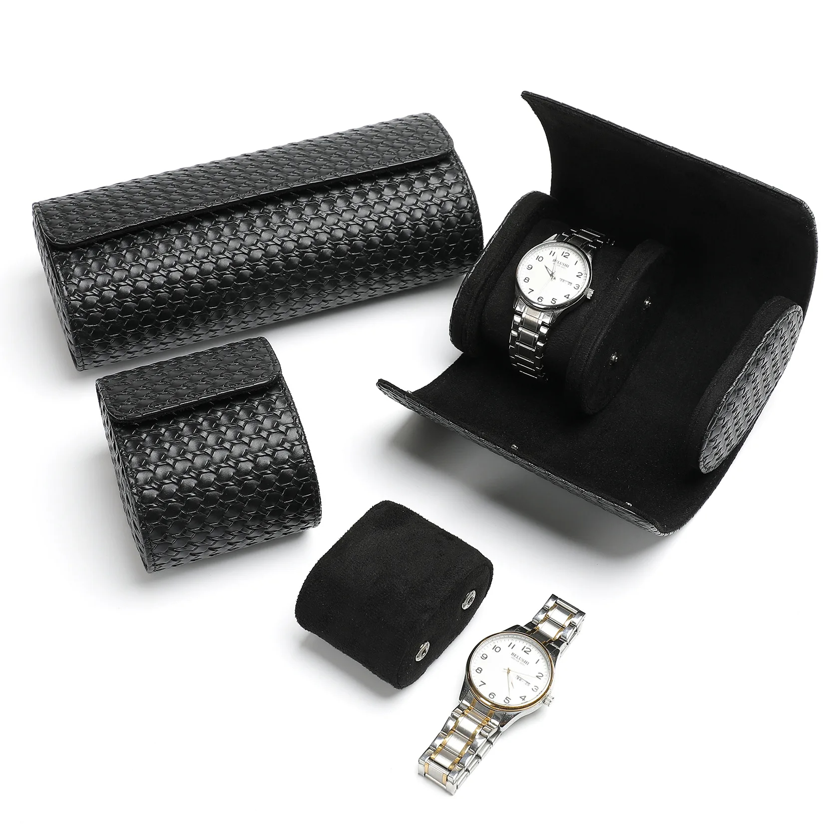 Custom Executive Vegan Leather Watch Roll Windsor Essential