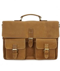 Custom Full-Grain Leather Executive Briefcase - Valor Essential