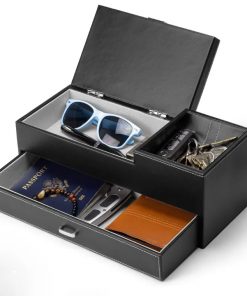 Custom Corporate Valet Tray Full Leather - Nexus Essential