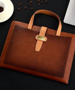 Custom Leather Laptop Briefcase - Yield Essential