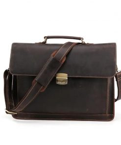 Custom Full-Grain Leather Executive Briefcase - Yield Essential