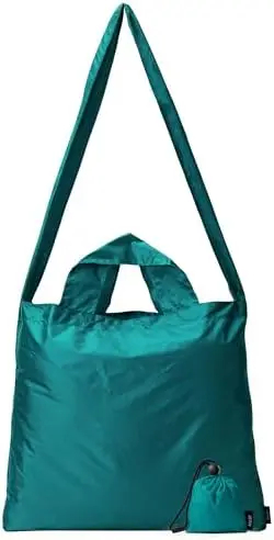 Ecofold Pla Reusable Shopping Tote Bag Ultra Compact Lightweight Foldable Grocery Shoulder Bag