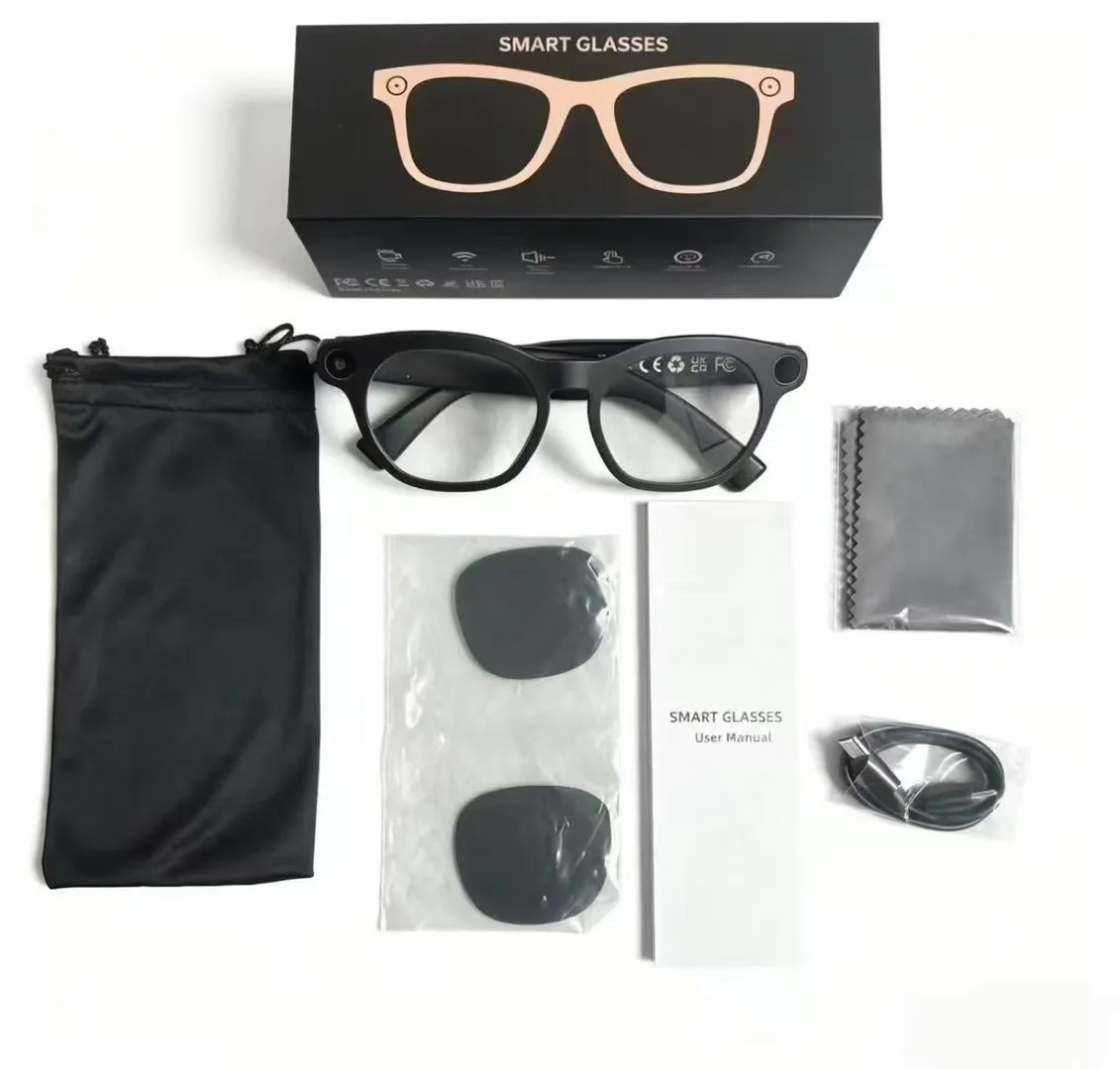 Smart Glasses With Camera Video Hd Display For Apple Samsung Android