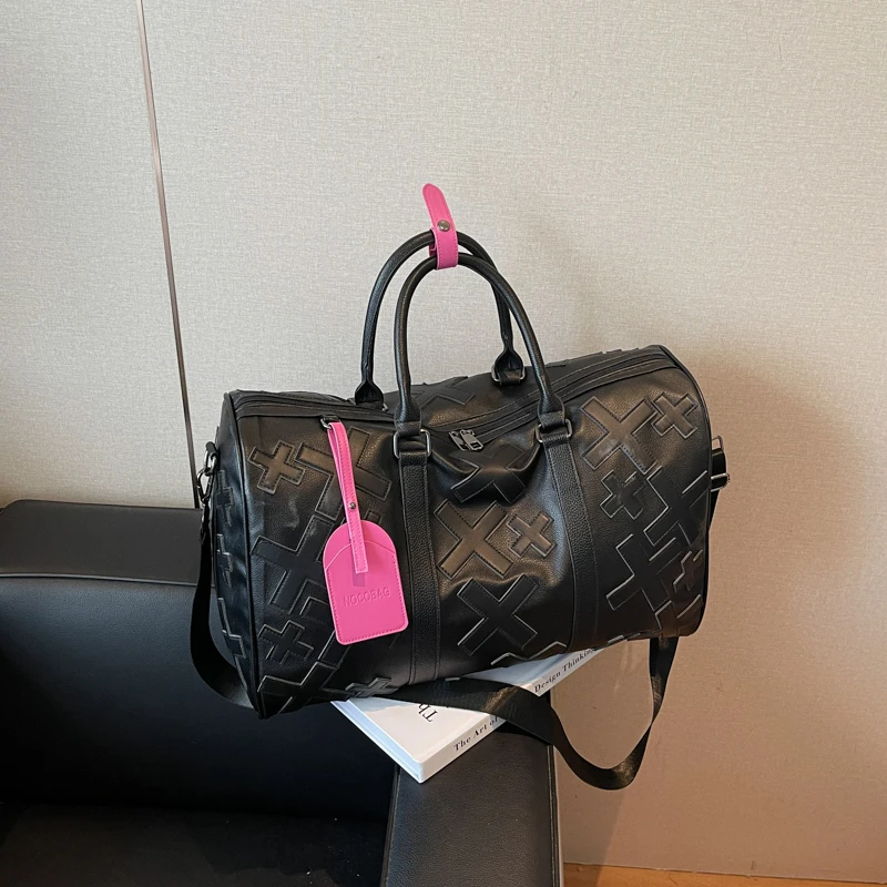 Waterproof Large Vegan Leather Travel Duffel Bag