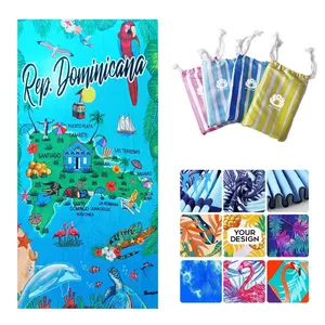 100% Cotton Velour Beach Towel, Digital Printing