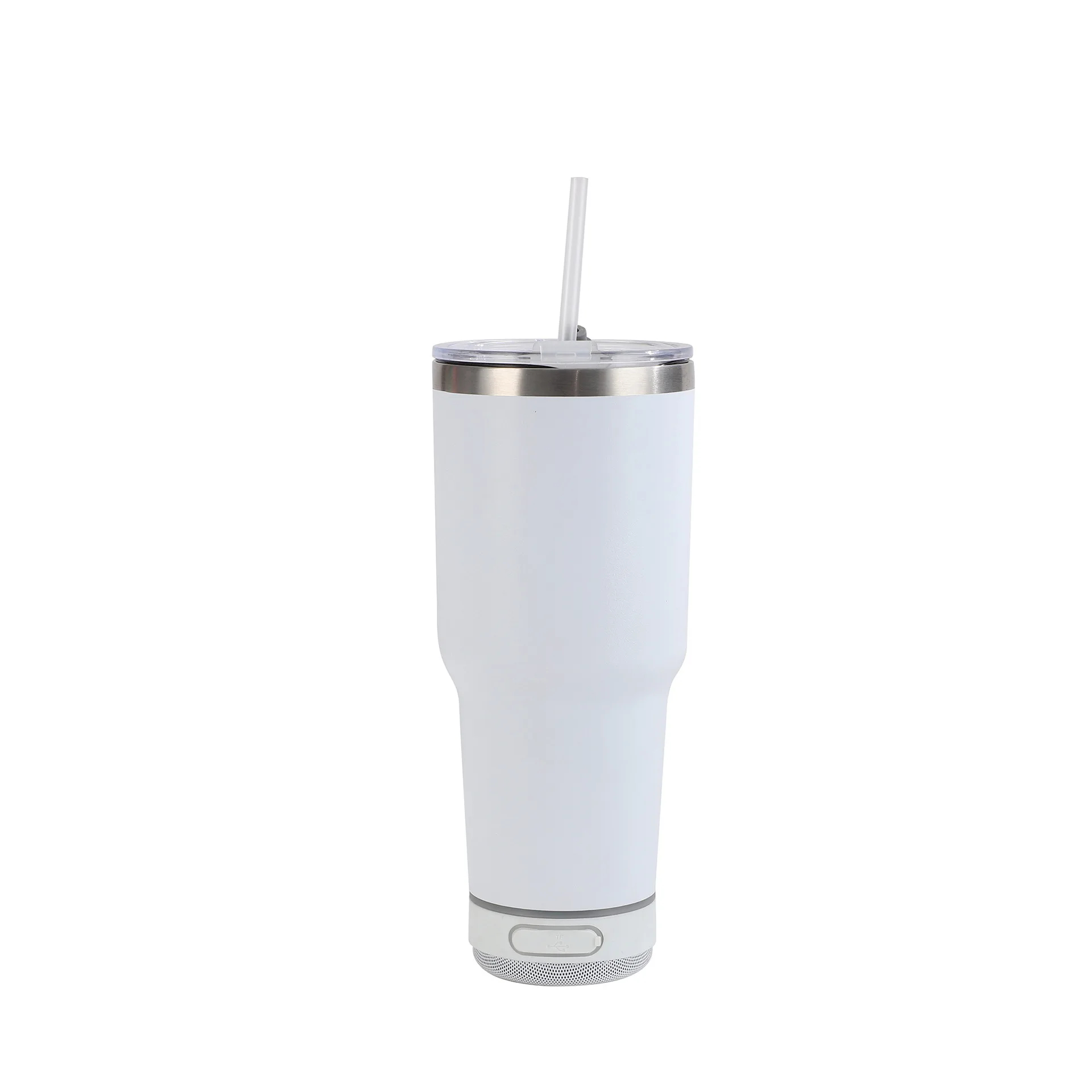30 Oz Sublimation Blank Bluetooth Tumbler Stainless Steel Vacuum Insulated Speaker Cup With Lid Straw Custom Logo Blank