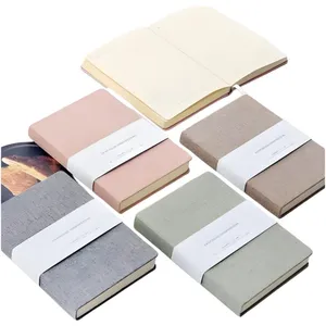 A5 High Quality Custom Blank Notebook Anime Bullet Printing Hardcover Fabric Linen Planner Journal