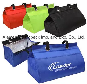 Custom Printed 420D Nylon Large Insulated Lunch Tote Cooler Bag