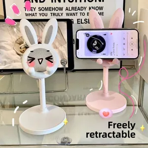 The Cute Rabbit Mobile Phone Stand Desktop Can Lift and Adjust The Desktop Phone Accessories Phone Stand Phone Grip