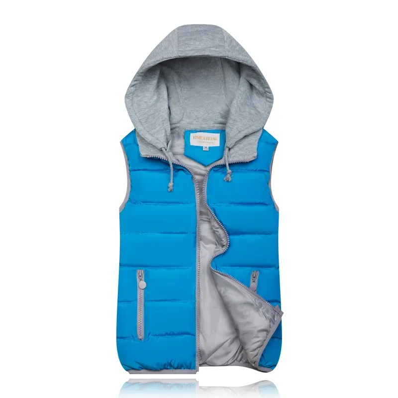 Unisex Eco Friendly Rpet Quilted Winter Vest Lightweight Thermal Waistcoat With Removable Hood