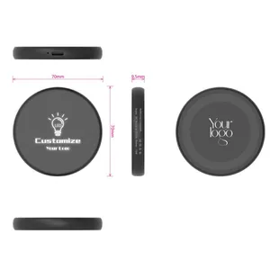 UV-Printed LED Logo Magnetic Wireless Charger (MagSafe-style)